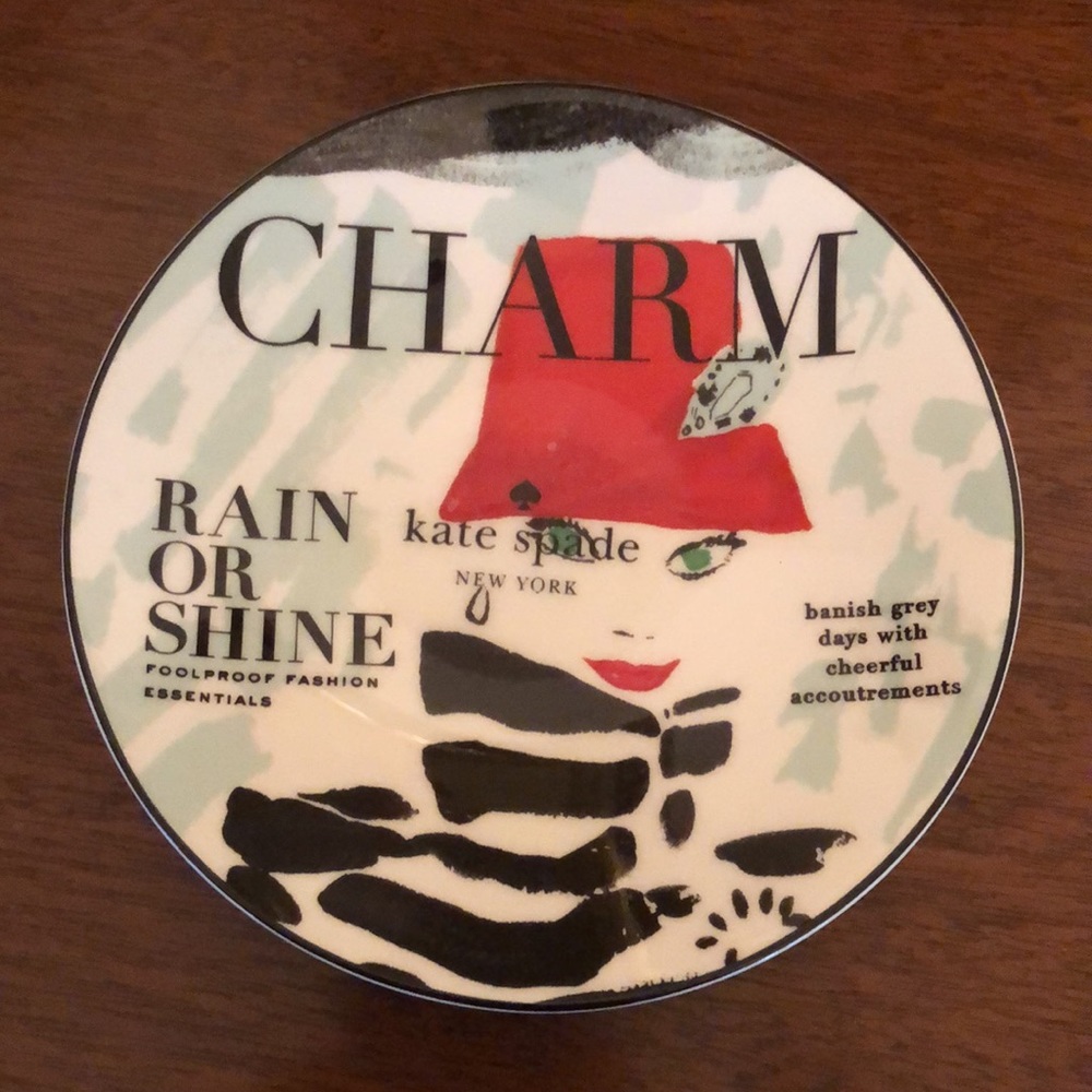NWT  Kate Spade Make Headlines tidbit charm  Plates by Lenox